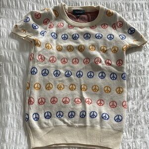 Modcloth Red and Blue Short Sleeve Tee